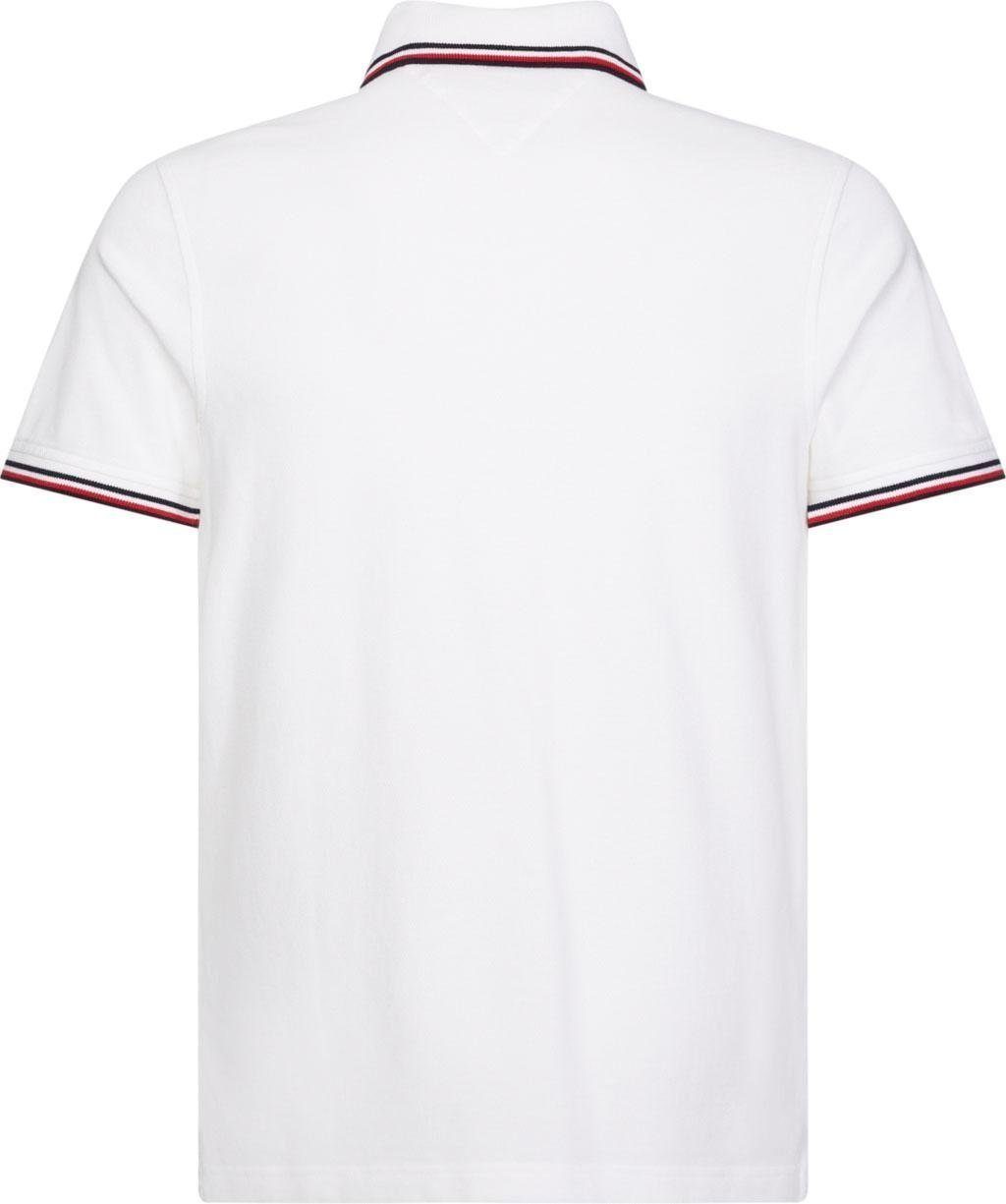 TOMMY SLIM TIPPED Poloshirt Hilfiger Tommy POLO white