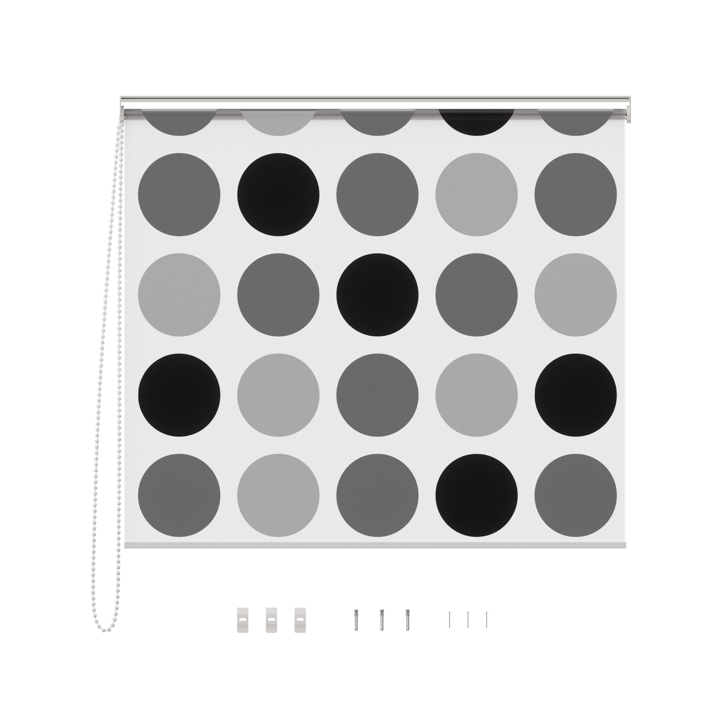 Aquabad® Duschrollo Vaskaflex Badewannenrollo Breite 100 cm, Muster: Kreise günstig online kaufen