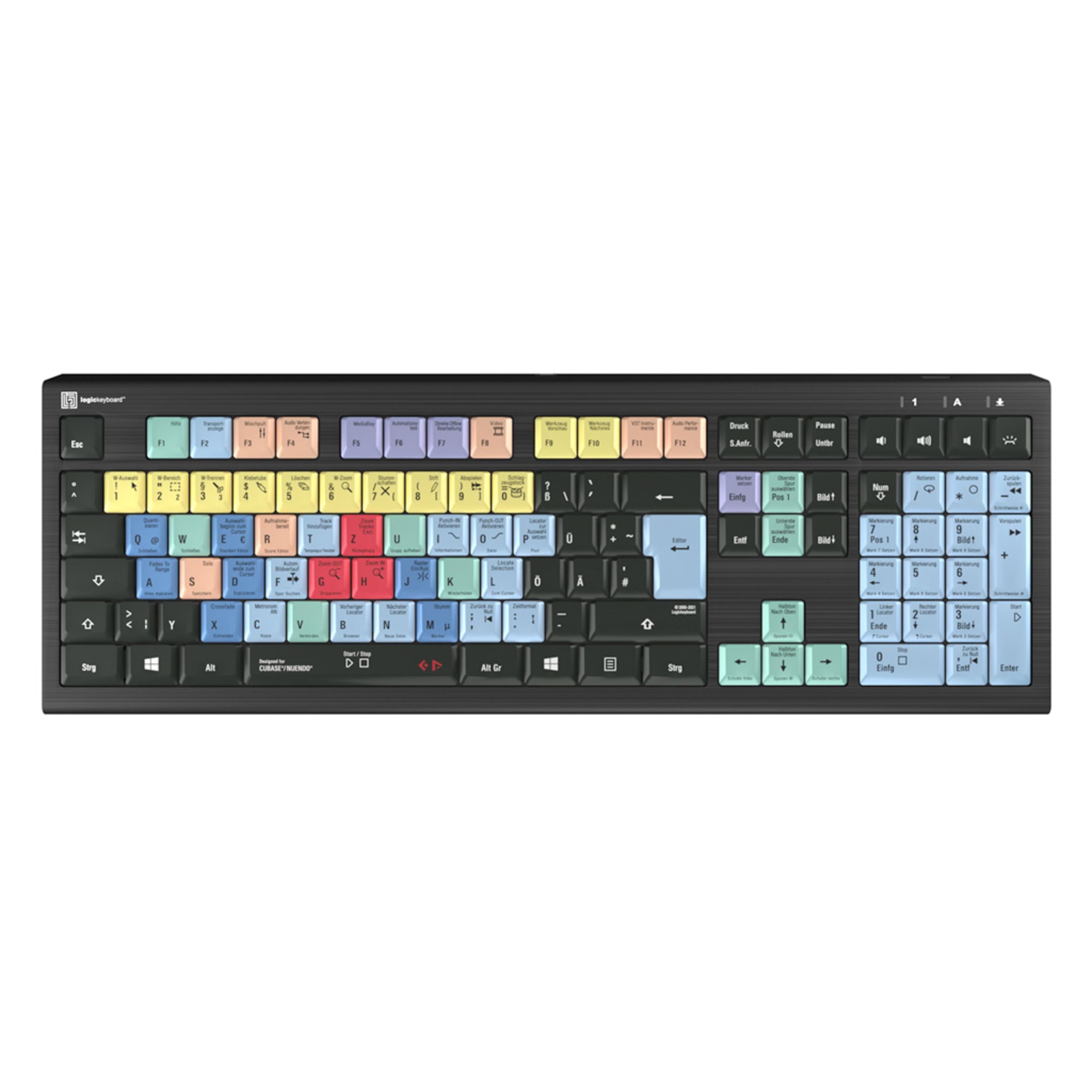 Logickeyboard Keyboard, Cubase/Nuendo Astra 2 DE (PC) Cubase/Nuendo Tastatur  deutsch - Apple