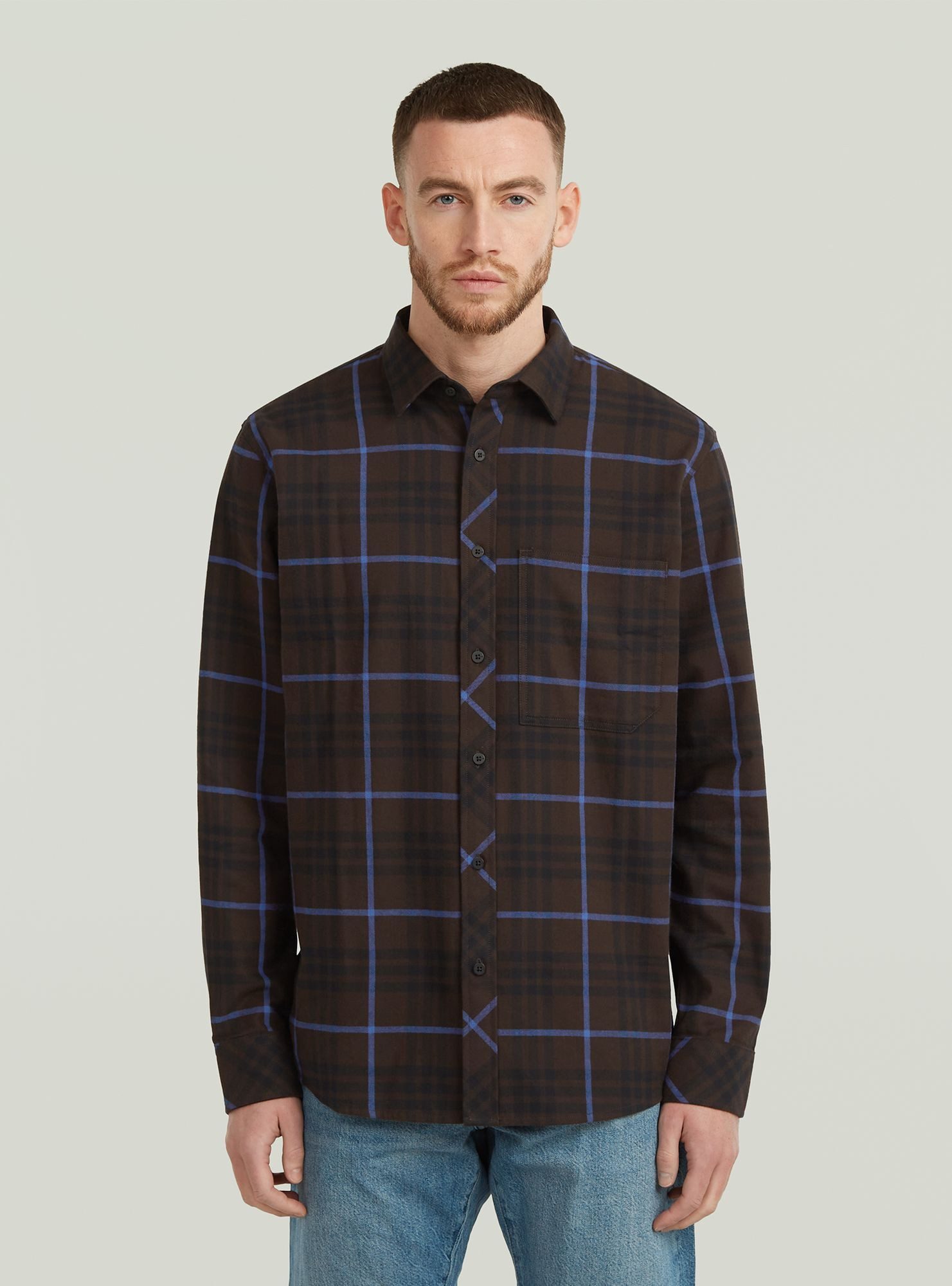 G-STAR Langarmshirt One Pocket Regular Hemd
