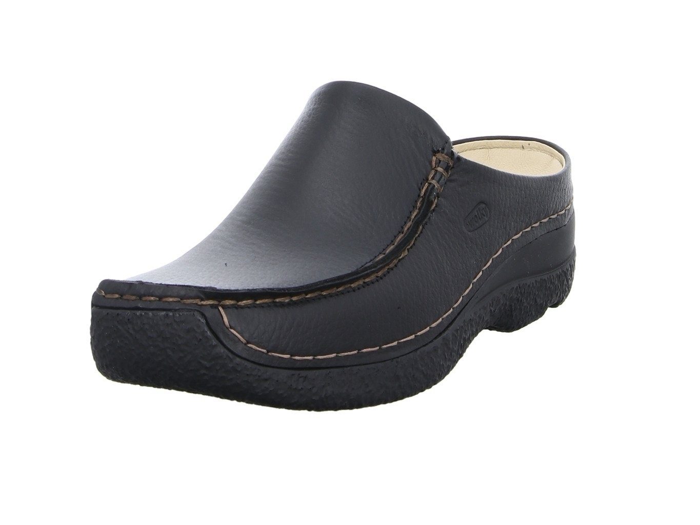 WOLKY Seamy Slide Schwarz Clog