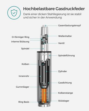 SONGMICS Drehstuhl (1 St), Gasdruckfeder, Länge 255 mm