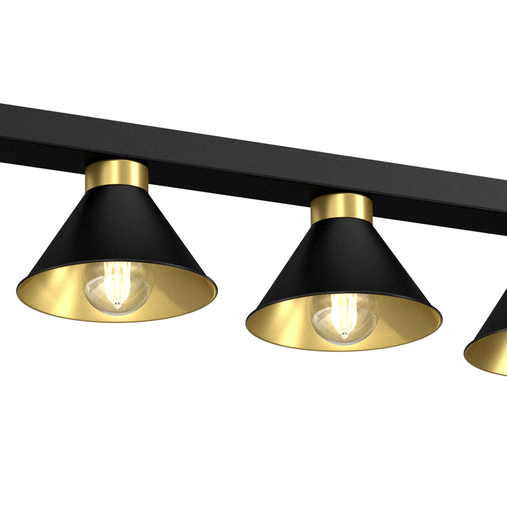Licht-Erlebnisse Deckenleuchte RIAN, Metall Orange Leuchtmittel, cm Deckenlampe E27 50 Ø ohne Industrie Design Weiß