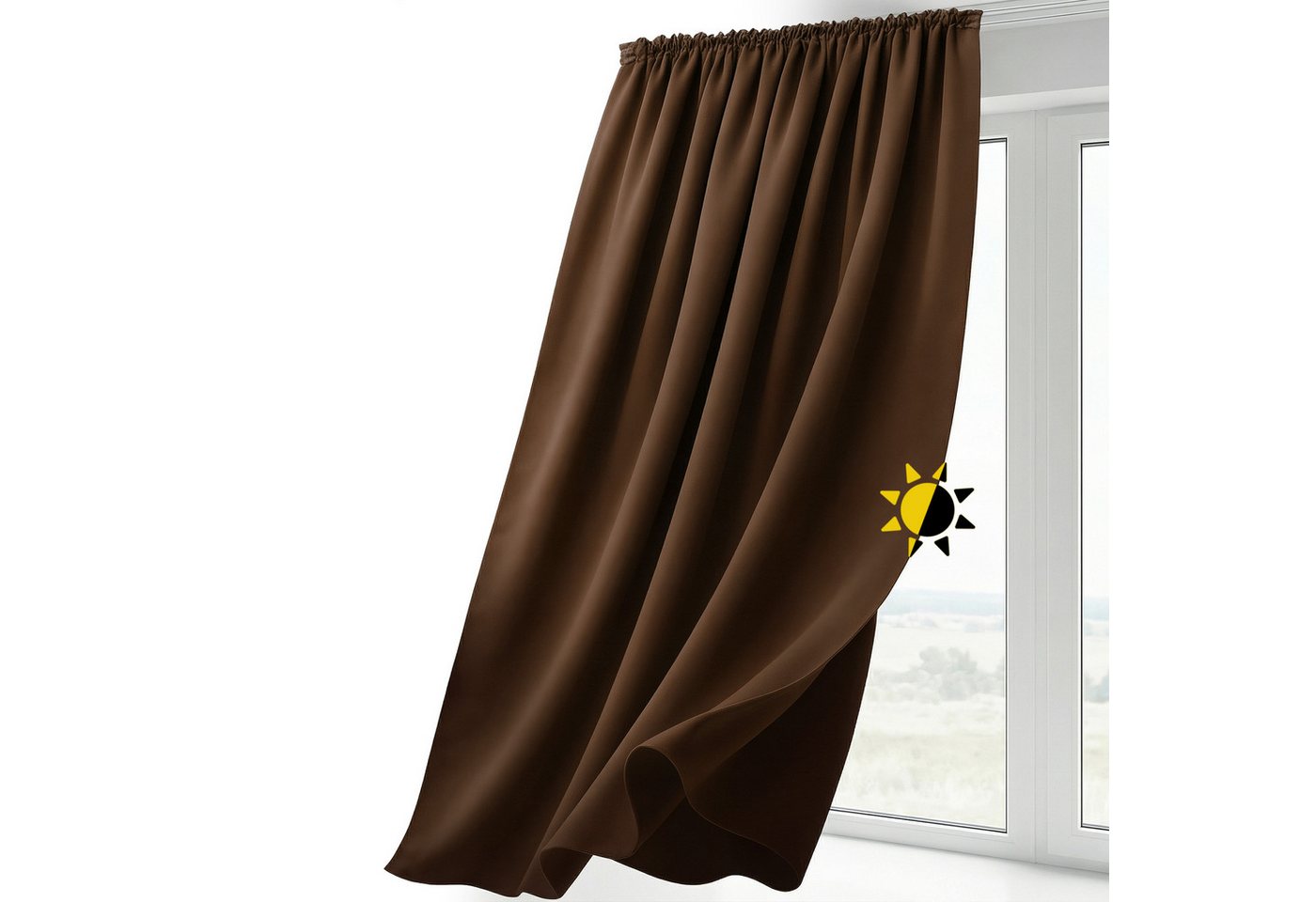 Beautex Verdunkelungsvorhang Kräuselband Vorhang blickdicht abdunkelnd U-Band (1 St), Kräuselband, verdunkelnd, lichtmindernd, wärmeisolierend, pflegeleicht, waschbar