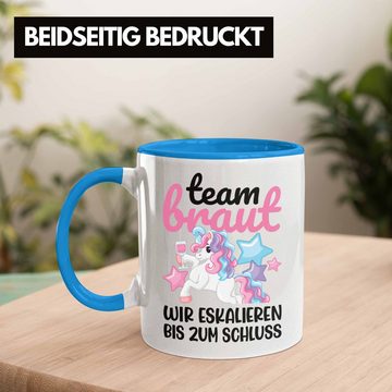 Trendation Tasse Team Braut Wir Eskalieren Bis Zum Schluss Tasse Geschenk Hochzeit JGA