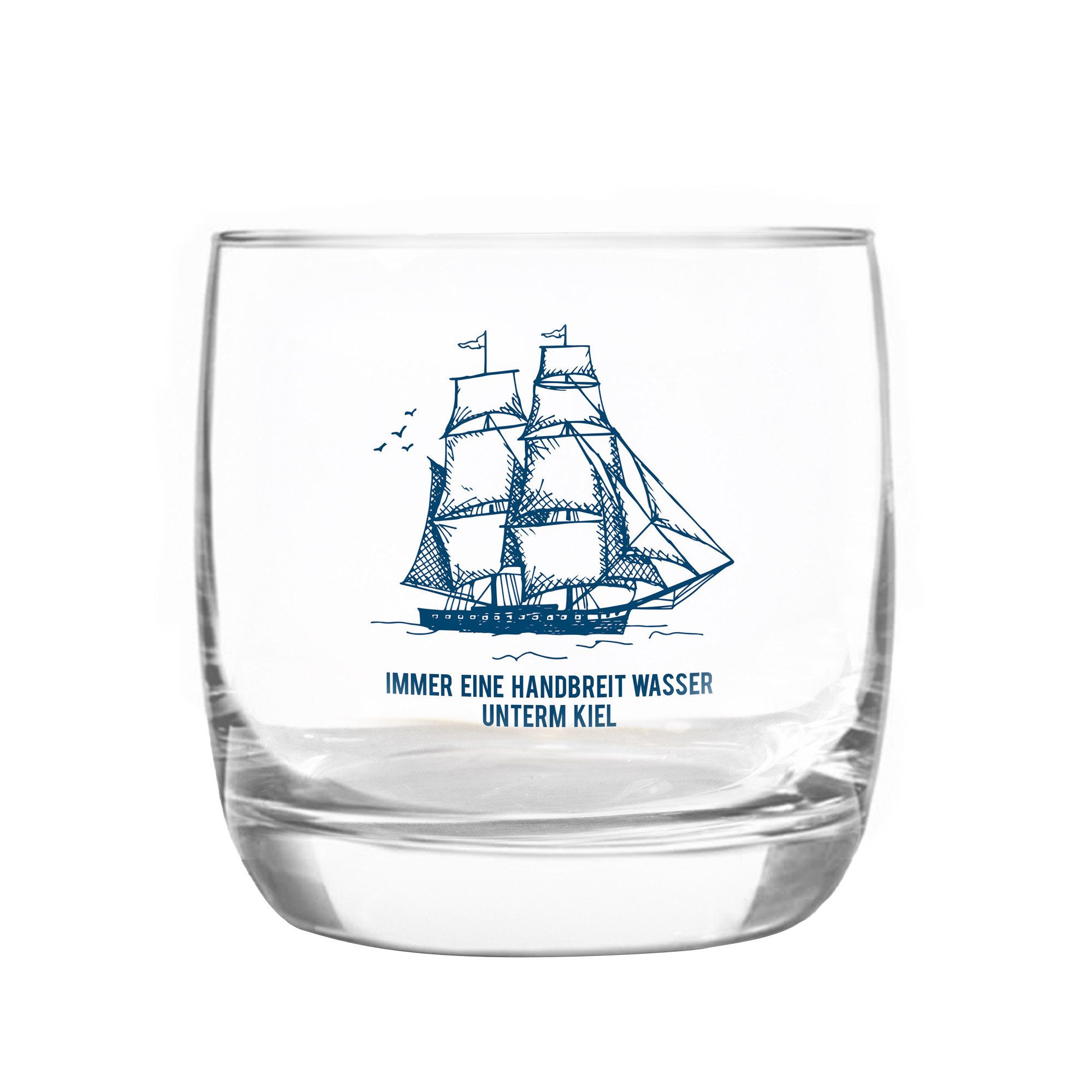 Whiskyglas Kristallglas "Wasser unterm Kiel" made in EU
