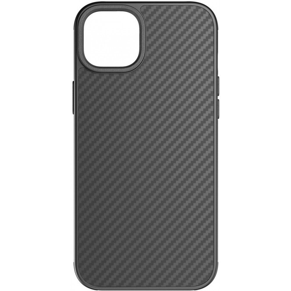 Black Rock Handyhülle Black Rock Cover für iPhone 15 Plus - schwarze Carbon Hülle 6,7 Zoll