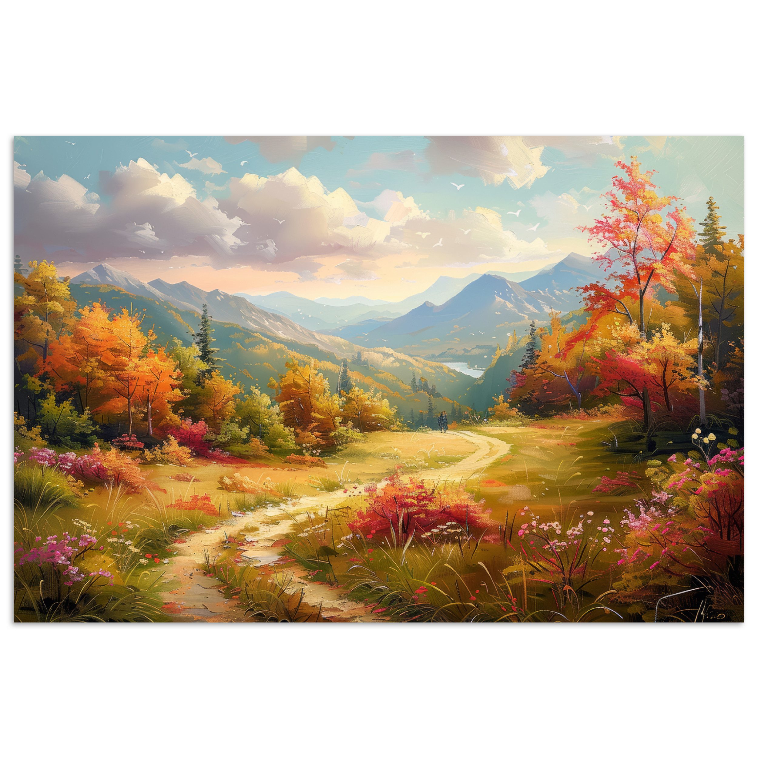 MuchoWow Poster Landschaft - Illustration - günstig online kaufen