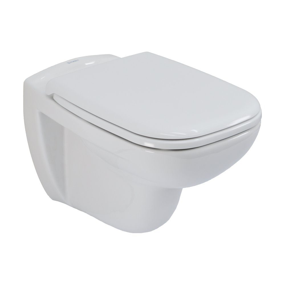 Duravit WC-Komplettset Duravit Set Wand-Tiefspül-WC rimless D-Code, 355x545x355mm und WC-Sitz