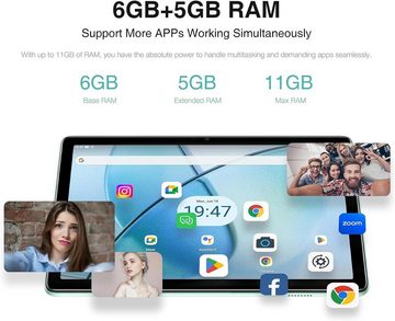DOOGEE T10S Tablet (10,1", 128 GB, Android 13, 2,4G+5G, Tablet, Octa-Core-Prozessor, 128 GB Speicher Gaming,Lange Akkulaufzeit)