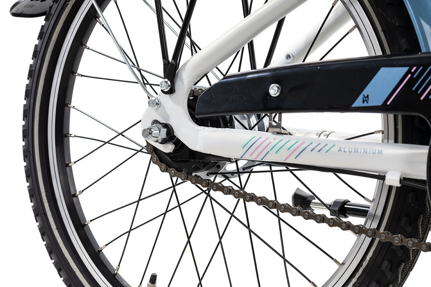 Maxim Kinderfahrrad Sevilla Alu 7 20 Wave, 7 Gang Shimano Nexus 7 Rücktritt Schaltwerk, Nabenschaltung Rücktritt, Kinderfahrrad 20 Zoll weiß