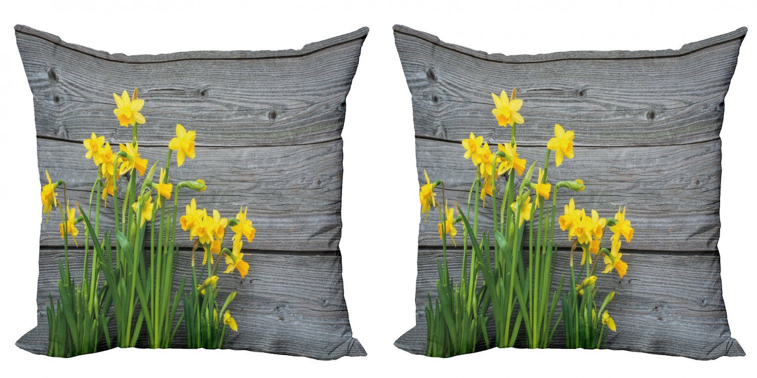 Digitaldruck, Accent Stück), Gelbe Narzissen-Blumenstrauß Abakuhaus Kissenbezüge Blume Modern Doppelseitiger (2