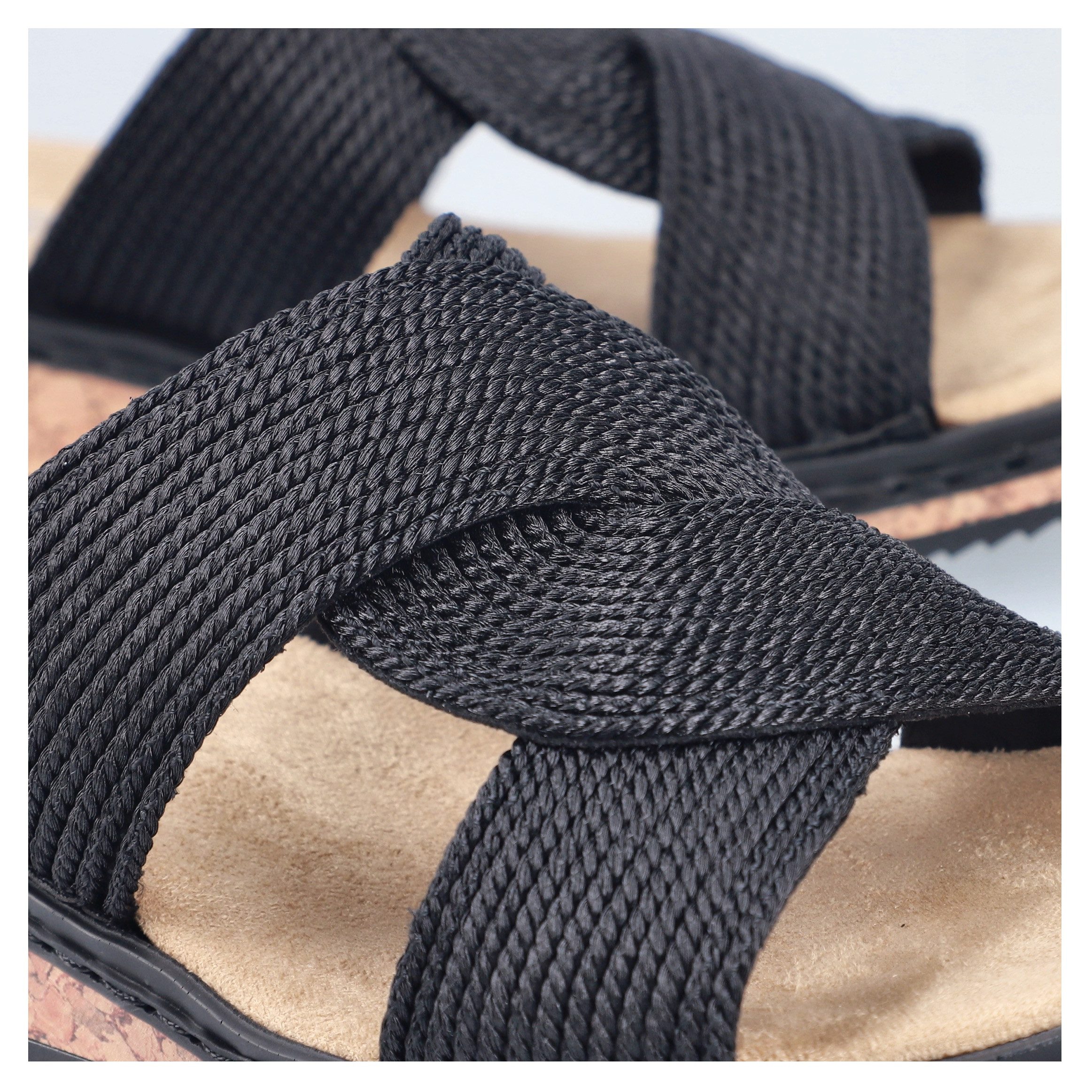 Rieker Pantolette Sommerschuh, Schlappen, Hausschuh, Keilabsatz, günstig online kaufen