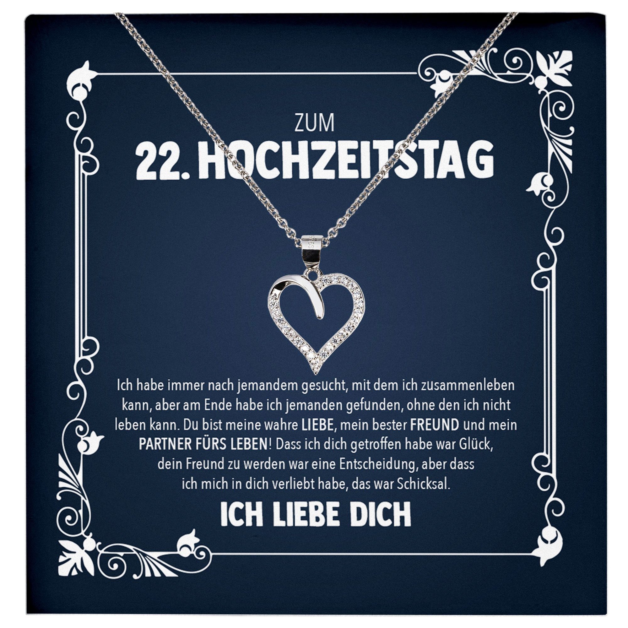 22Feels Schmuckset Ehefrau 22. Hochzeitstag Geschenk günstig online kaufen