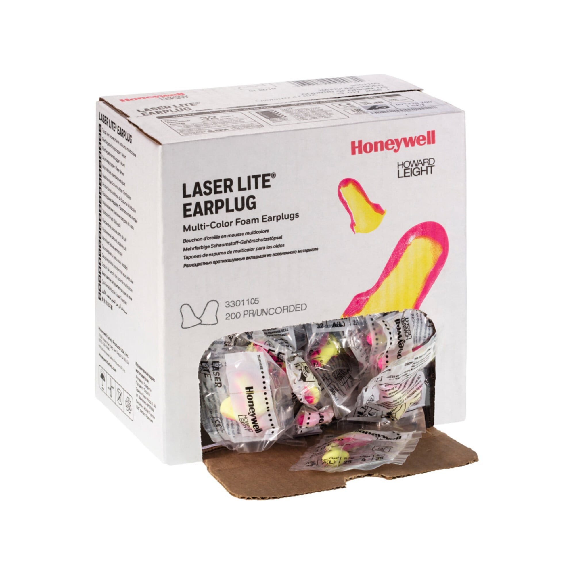 Honeywell Gehörschutzstöpsel Howard LEIGHT Gehörschutzstöpsel-Set, 200 Paar LASER LITE, Typ: 200 10