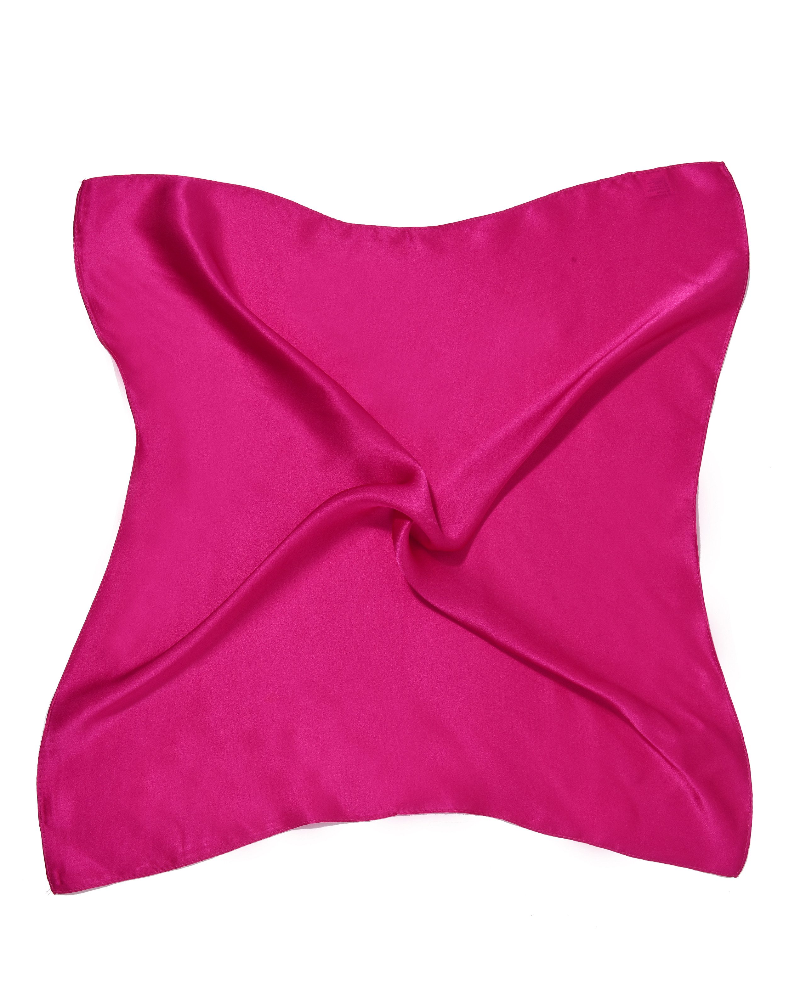 MayTree Seidentuch quadratisch einfarbig 53x53cm Nickituch, Bandana-Schal, (Stück), 100% Seide