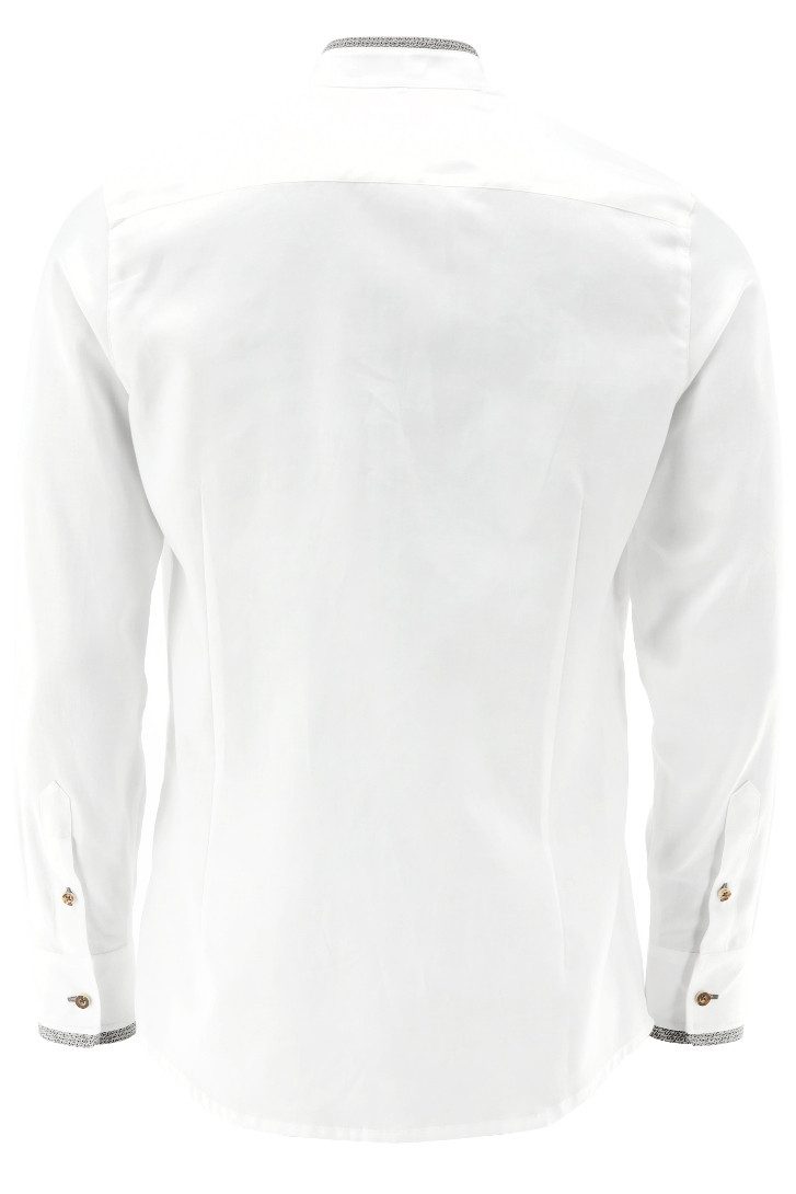 Orbis Textil GmbH & Co. KG Trachtenhemd Trachtenhemd - ALESSIO - weiß/anthrazit, weiß/grau