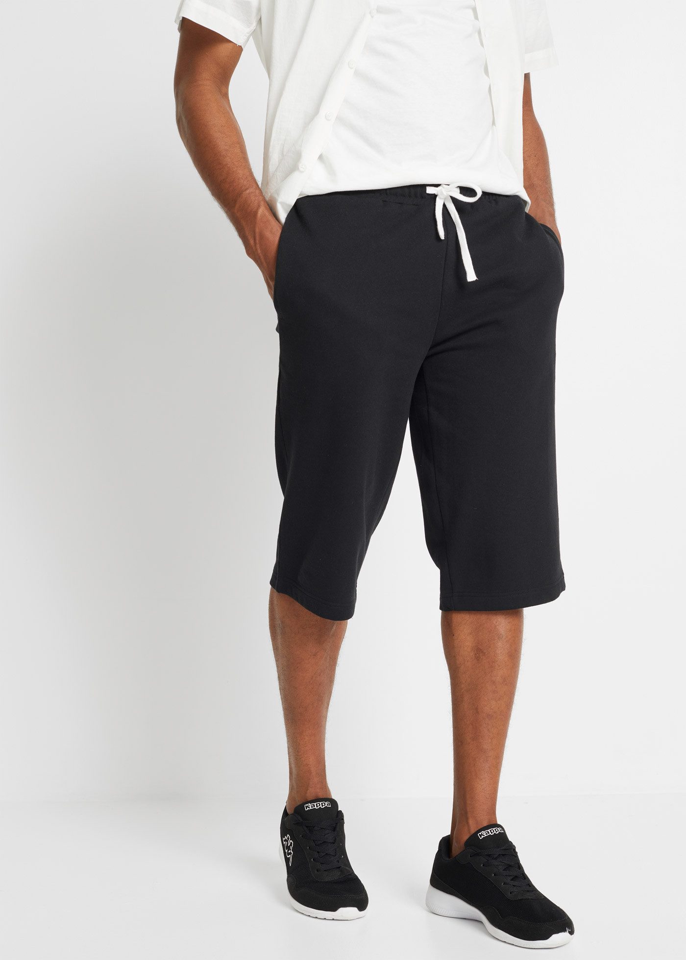 bonprix Sweatbermudas aus Baumwolle und Polyester, regular fit, casual Stil
