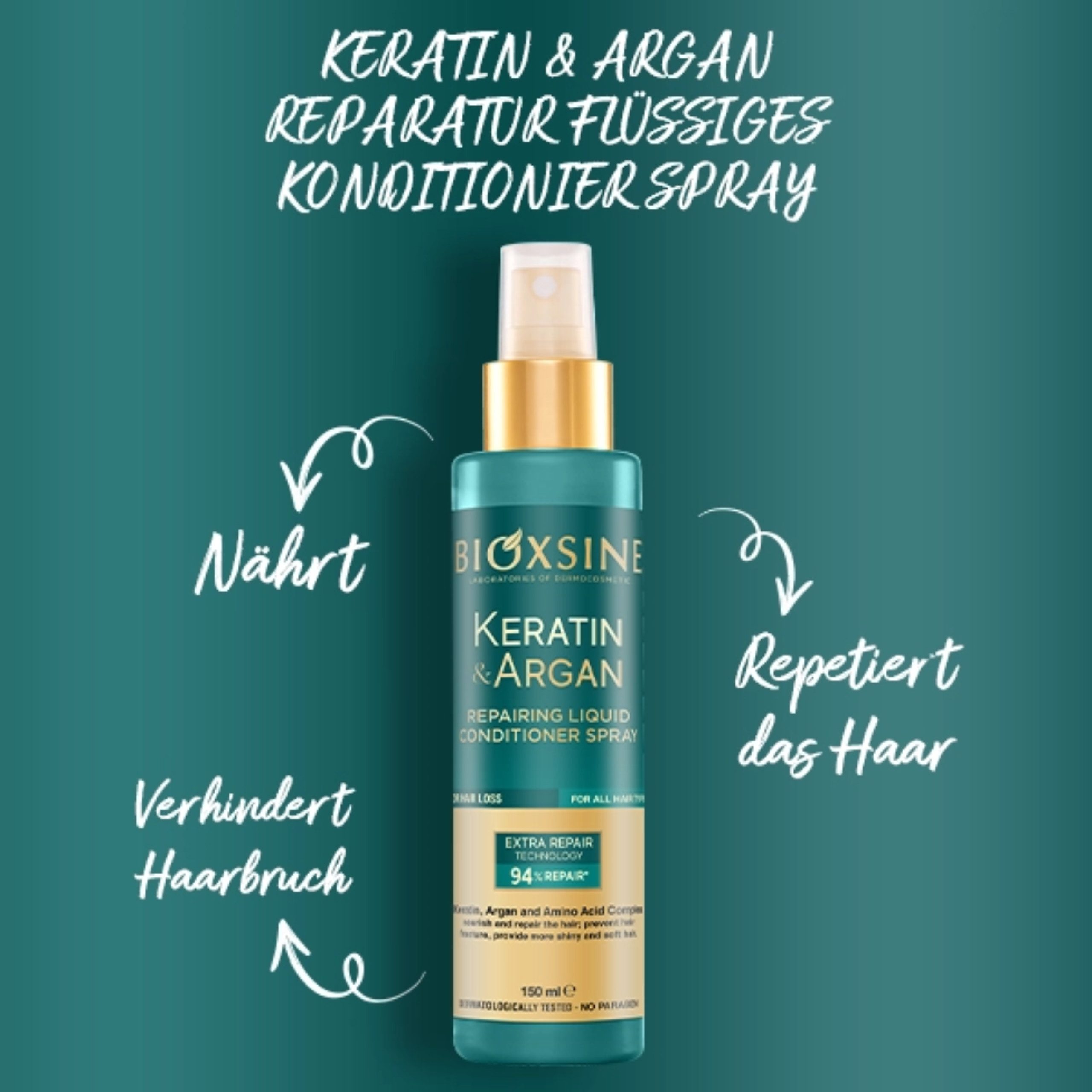 Bioxcin Haarspülung Bioxcin Keratin & Argan Repairing Conditioner Spray 150 ml