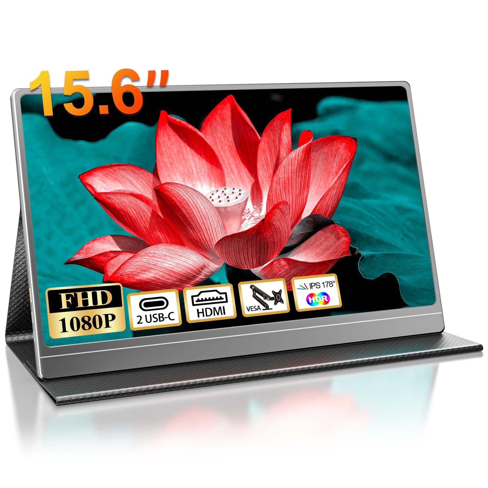 YI Tragbarer Monitor 15,6 Zoll 1080 FHD Tragbarer Monitor IPS Display Portabler Monitor