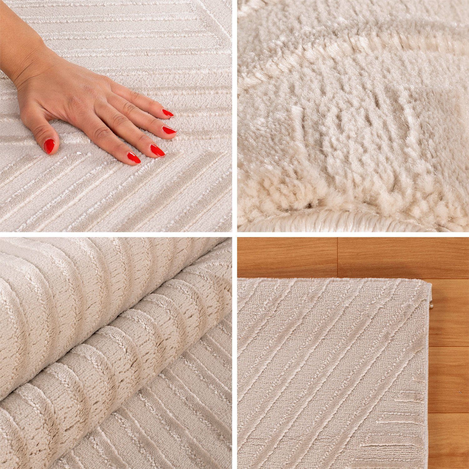 SIMPEX24 Designteppich Skandinavisches Boho Muster, Läufer, Höhe: 12 mm, Te günstig online kaufen