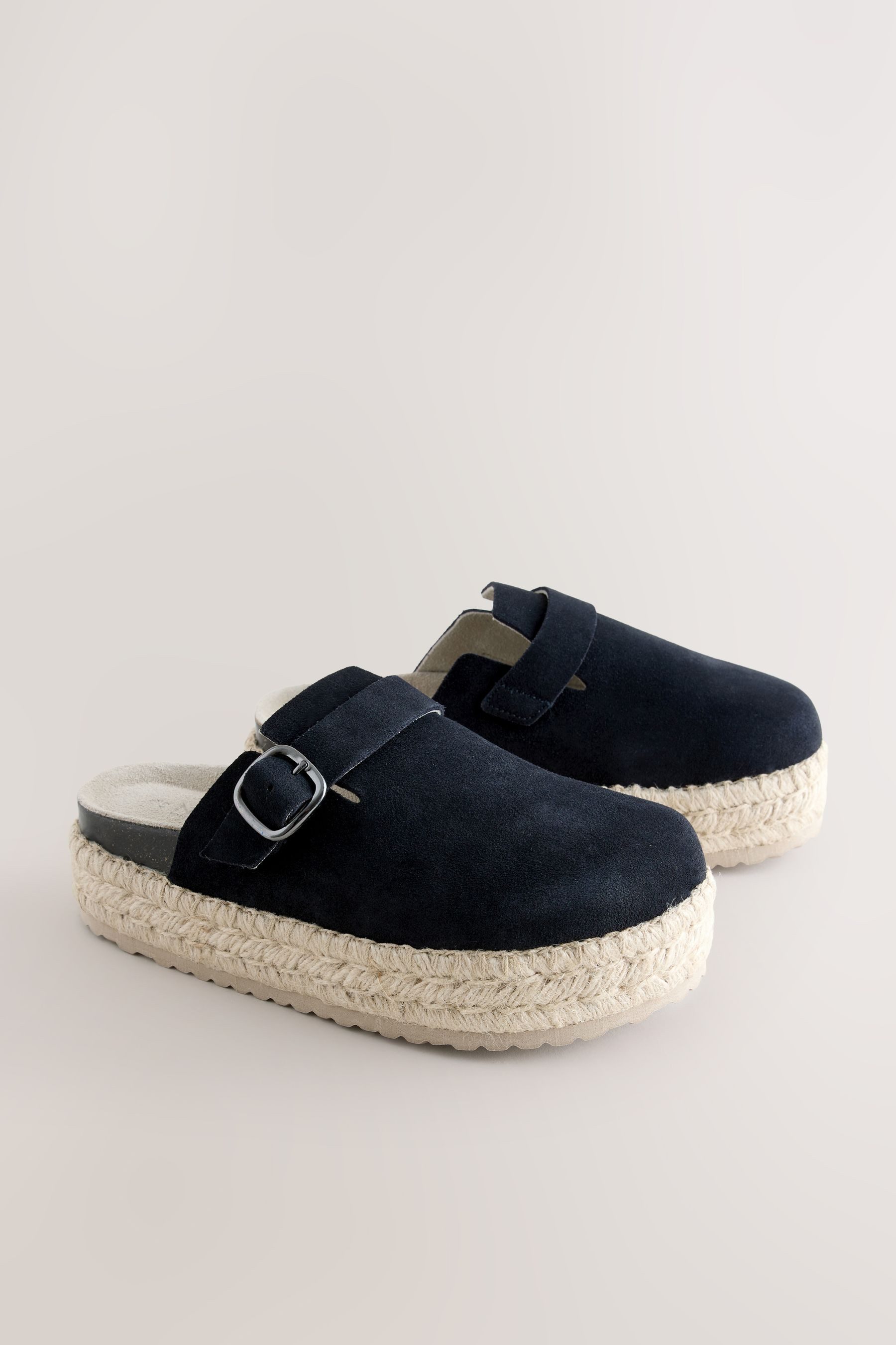 Next Forever Comfort® Leder-Espadrille-Clogs Mules (1-tlg)