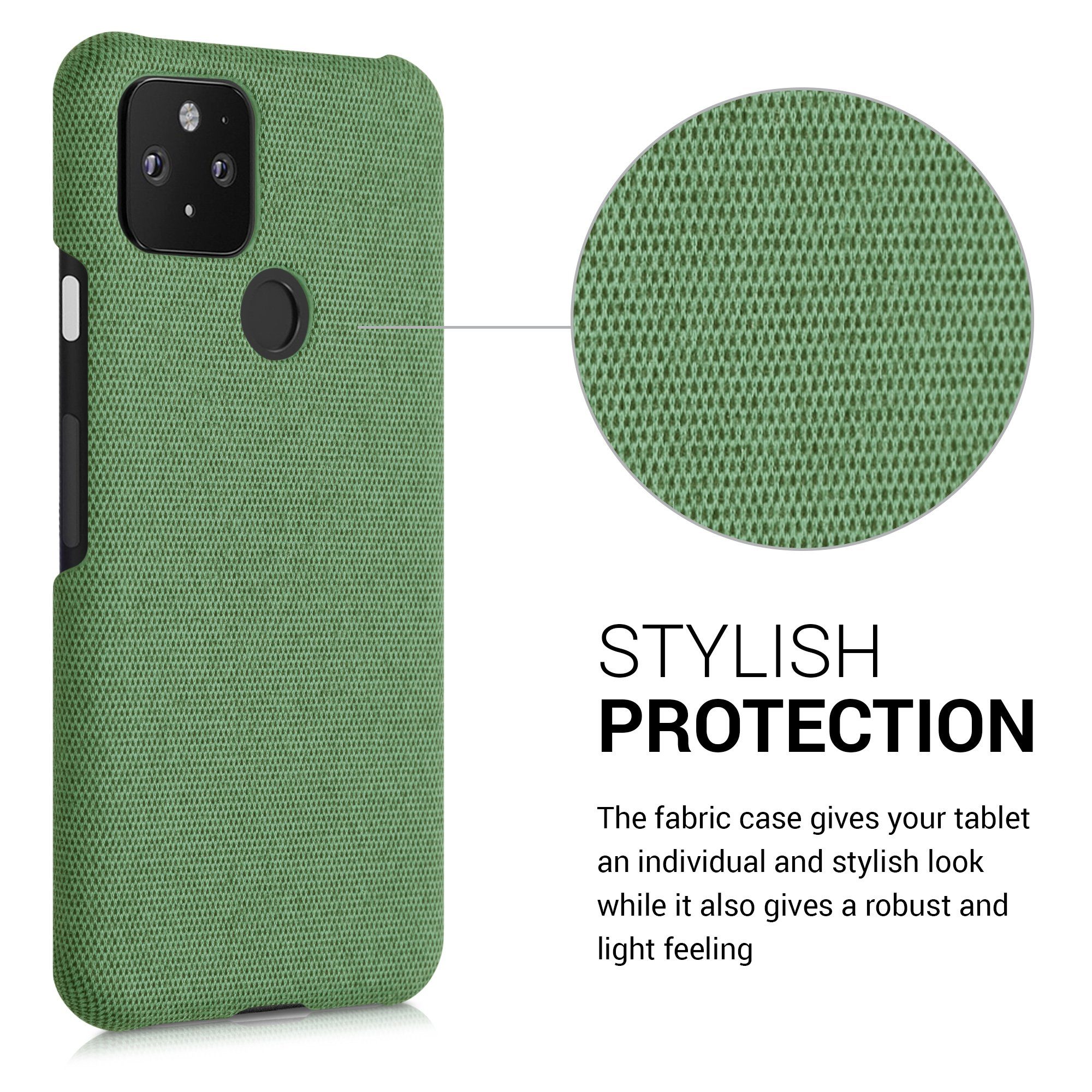kwmobile Handyhülle kwmobile Schutzhülle kompatibel mit Google Pixel 5 - Hülle - Stoff, Hülle für Google Pixel 5 - Stoff Cover Case im Design