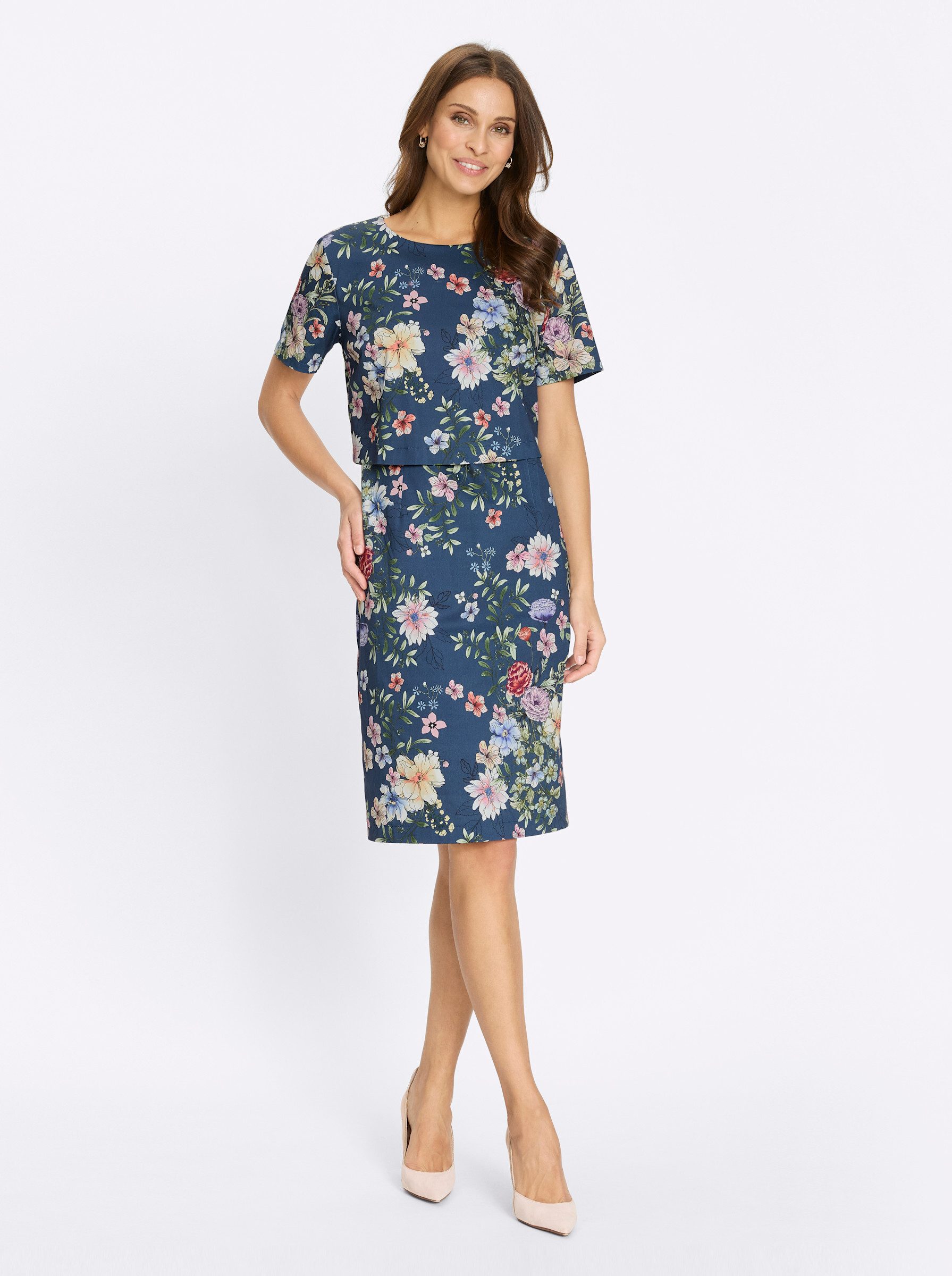 Witt Etuikleid Druck-Kleid Kurzarm günstig online kaufen