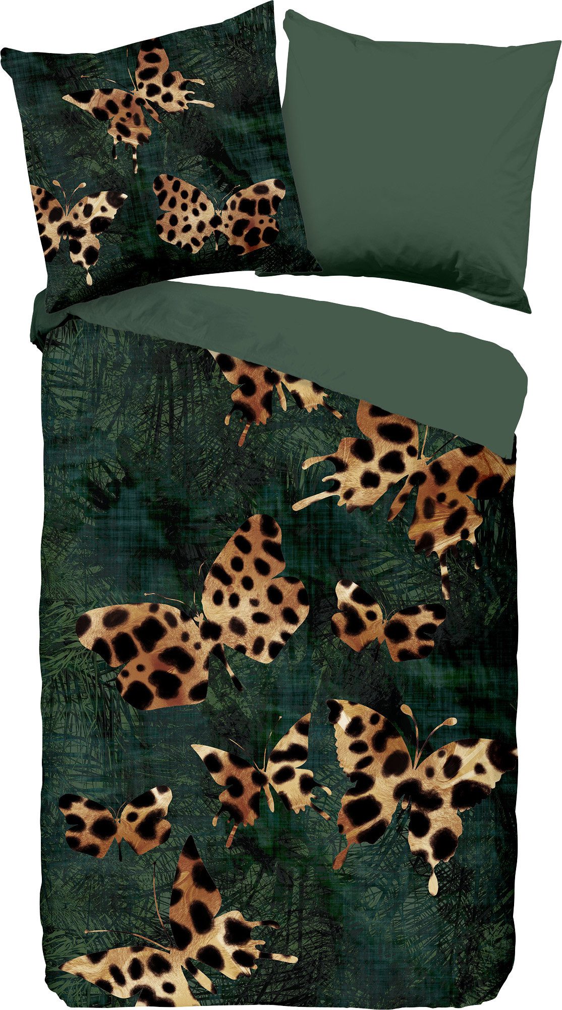 Pure Bettwäsche Wendebettwäsche "Lido", Polyester, Microfaser Tiermotive: Schmetterling