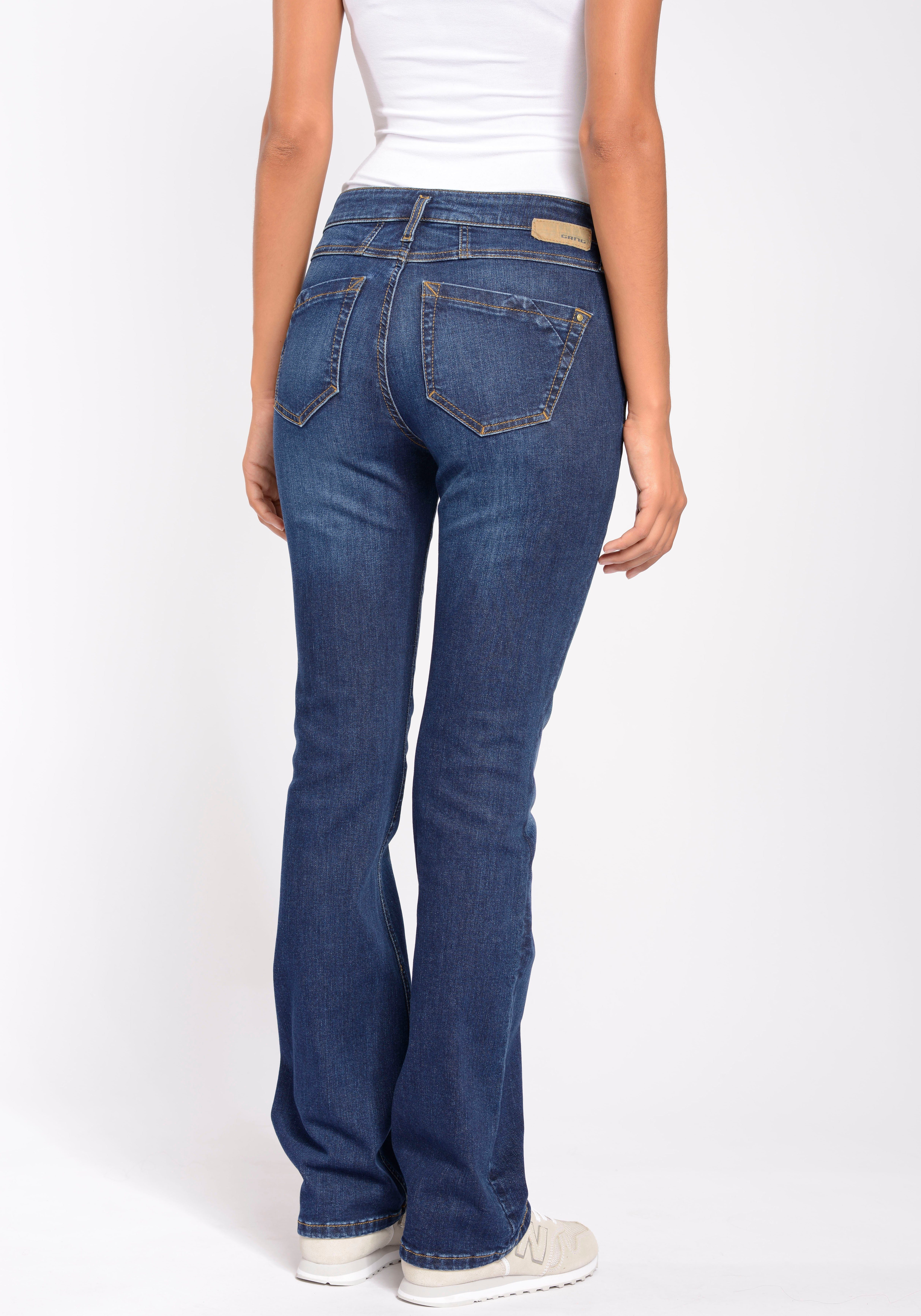 GANG Bootcut-Jeans 94ELISA LIGHT LINE mit Stretch ECO aus Bio-Baumwolle der und BOOTCUT