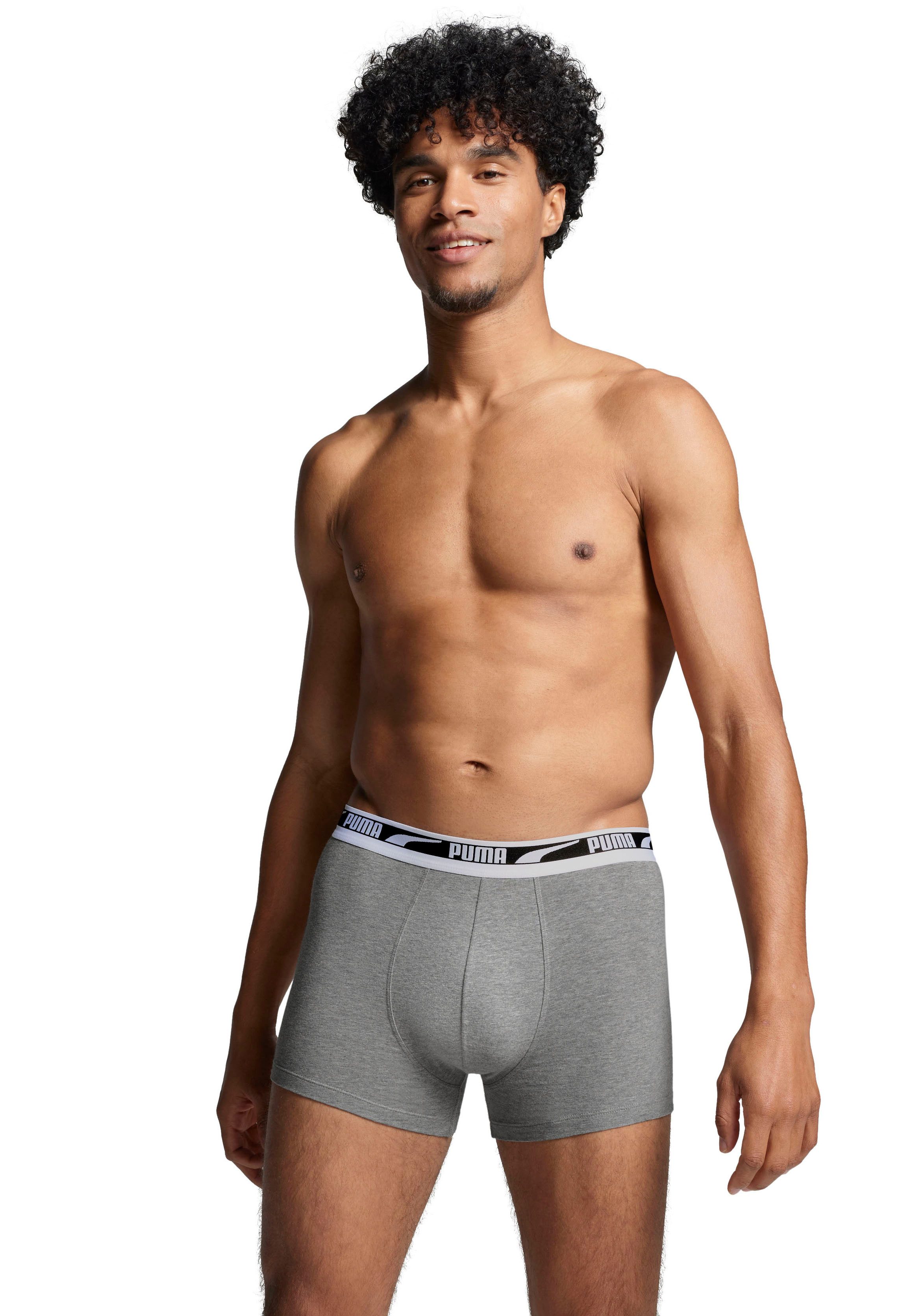 PUMA Boxershorts MEN MULTI LOGO BOXER 2P (2er Pack) Komfortbund günstig online kaufen