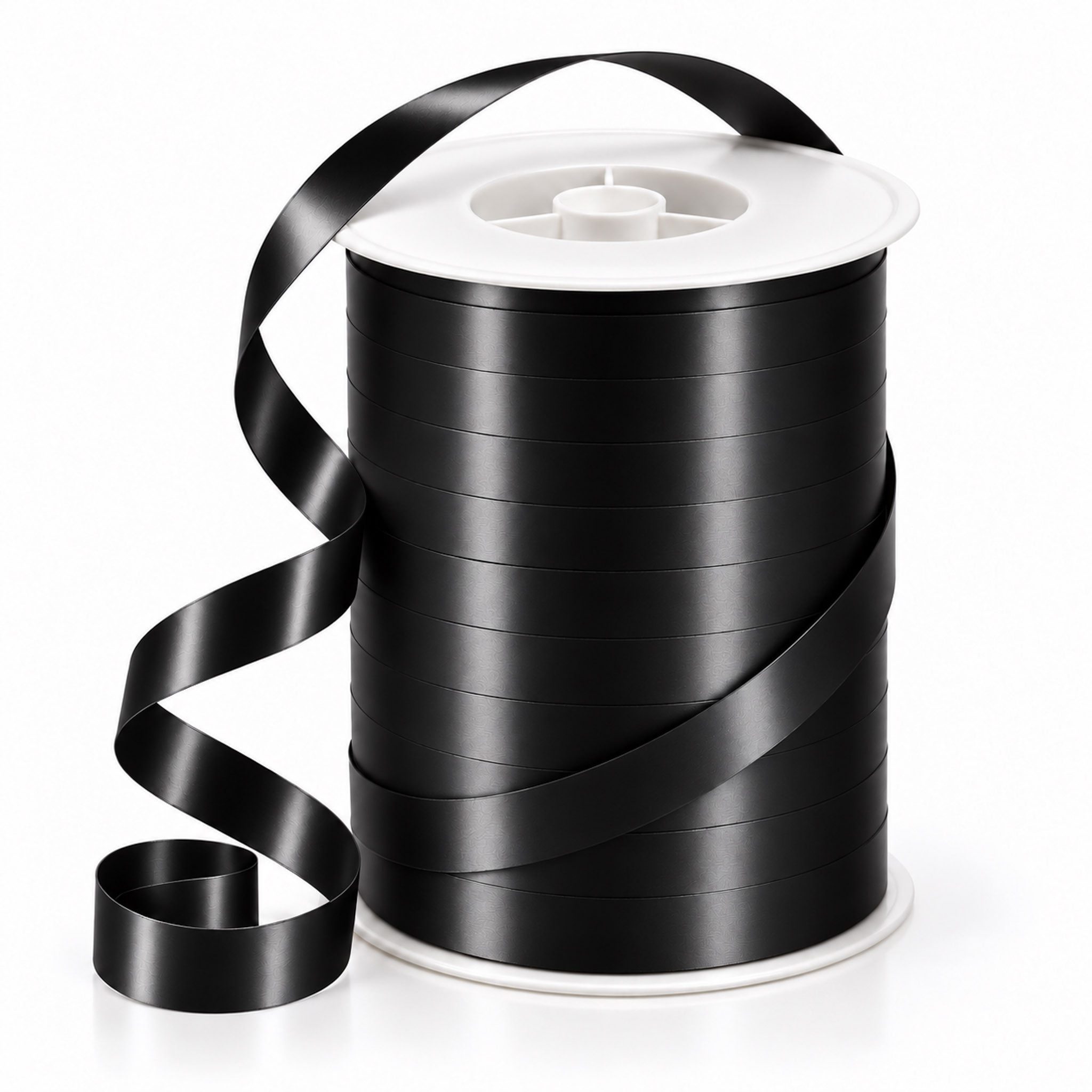 Star Geschenkband, Geschenkband Ringelband 10mm x 250m Rolle Schwarz
