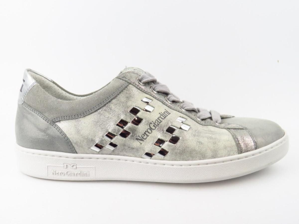 Luxury Fumo silber Schnürschuh