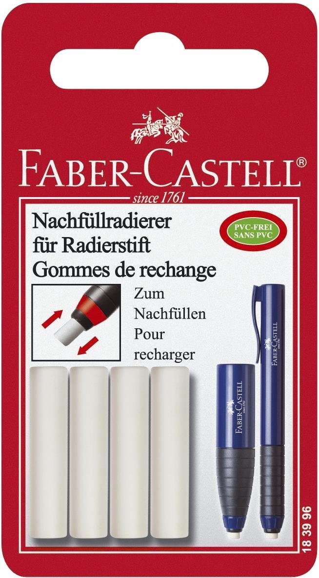 Faber-Castell Blist Pen Faber-Castell Eraser auf Kugelschreiber 183996 Kunststoff 5x Ersatzradierer