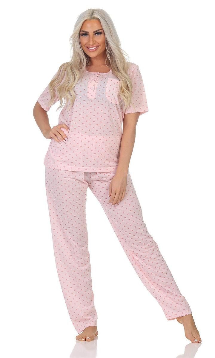 EloModa Pyjama Damen Pyjama zweiteiliger Schlafanzug Nachtwäsche, Gr. M L XL 2XL (2 tlg)