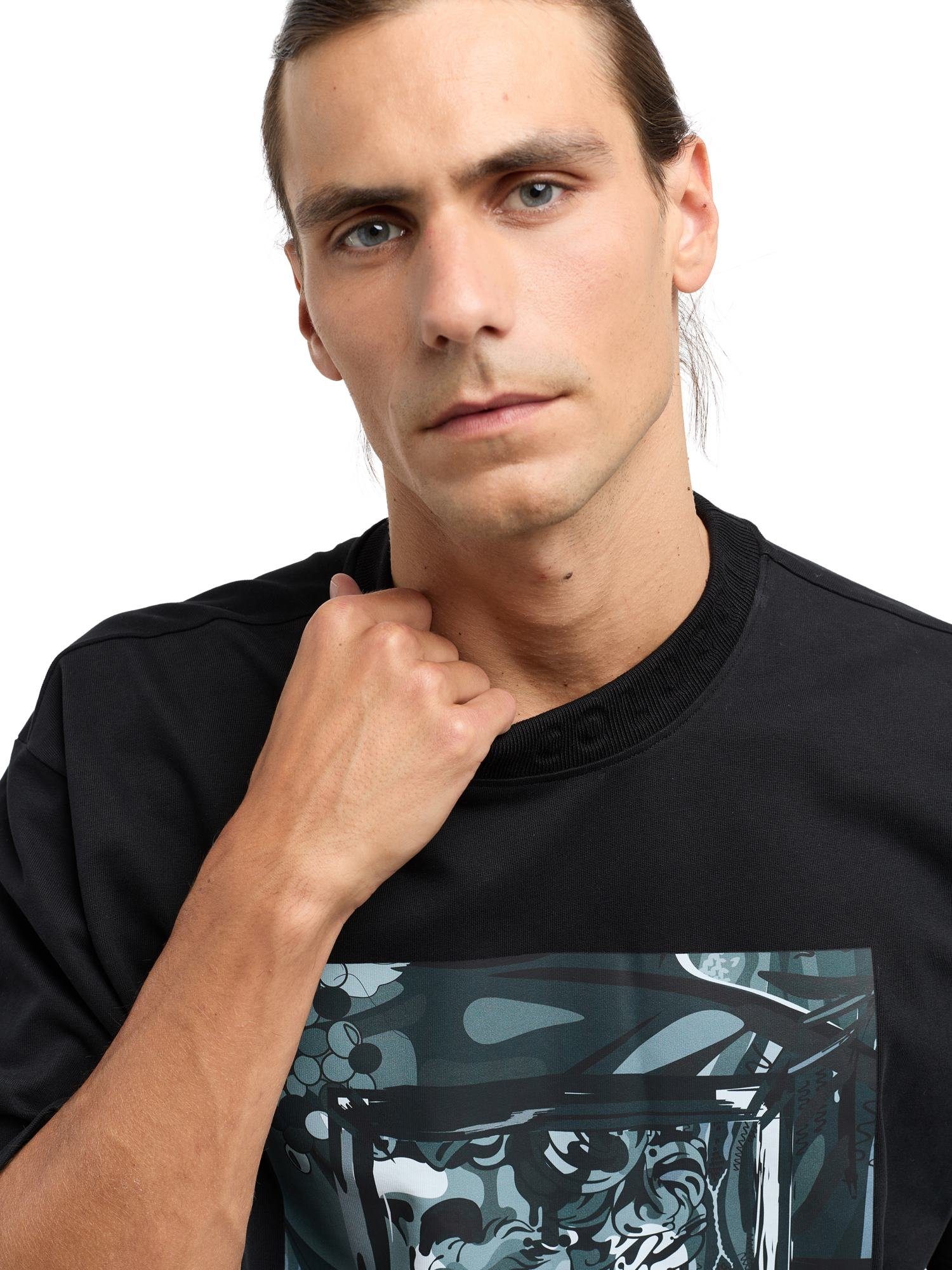 T-Shirt COLUCCI De / CARLO Tommaso Weiß Schwarz