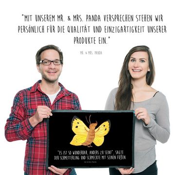 Fußmatte 50 x 75 cm Schmetterling Zitronenfalter - Schwarz - Geschenk, lustige, Mr. & Mrs. Panda, Höhe: 0.3 mm, Stilvolles Design