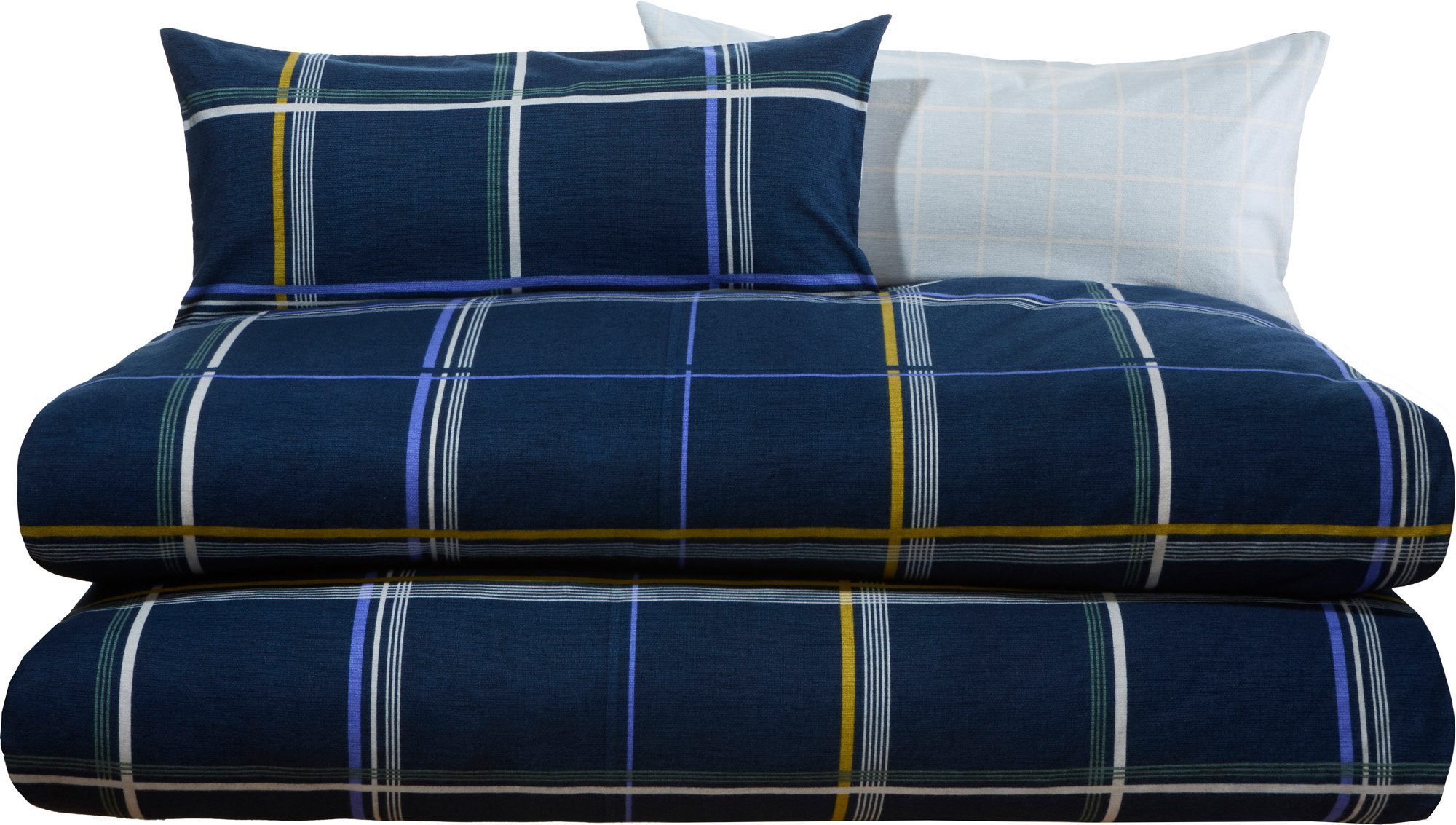 Erwin Müller Bettwäsche Wendebettwäsche Sparpaket 4-teilig, Biber, Edelflanell Karo