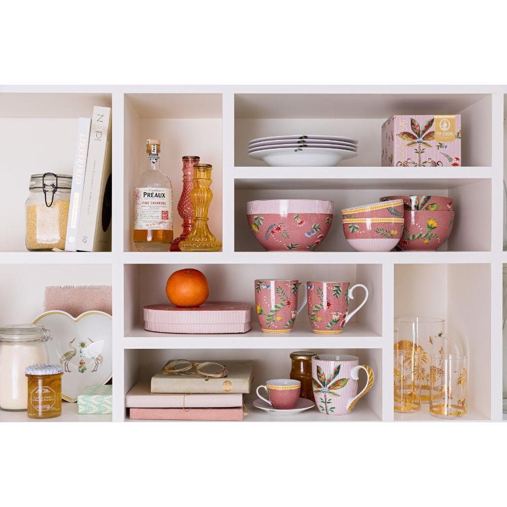 PiP Studio Servierplatte Teller-Set in Herzform La Majorelle Rosa (21,5 cm) (2-teilig)