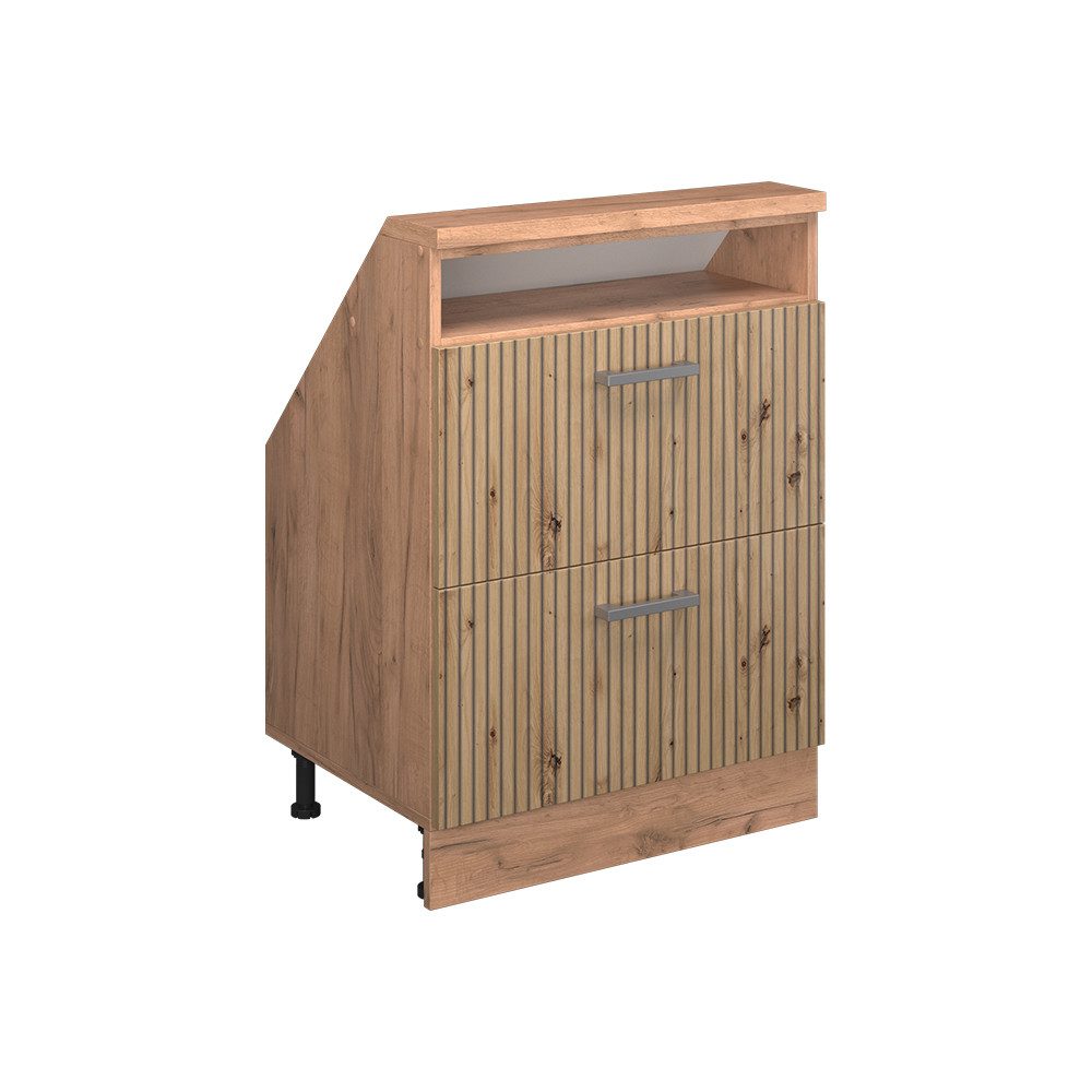 Vicco Kommode Rion, Artisan-Eiche/Goldkraft Eiche/Goldkraft Eiche, mit 2 Schubladen (1 St)