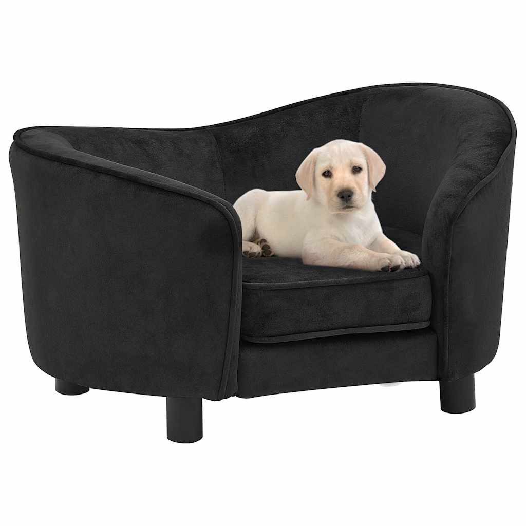 vidaXL Tiersofa vidaXL Hundesofa Schwarz 69x49x40 cm Plüsch