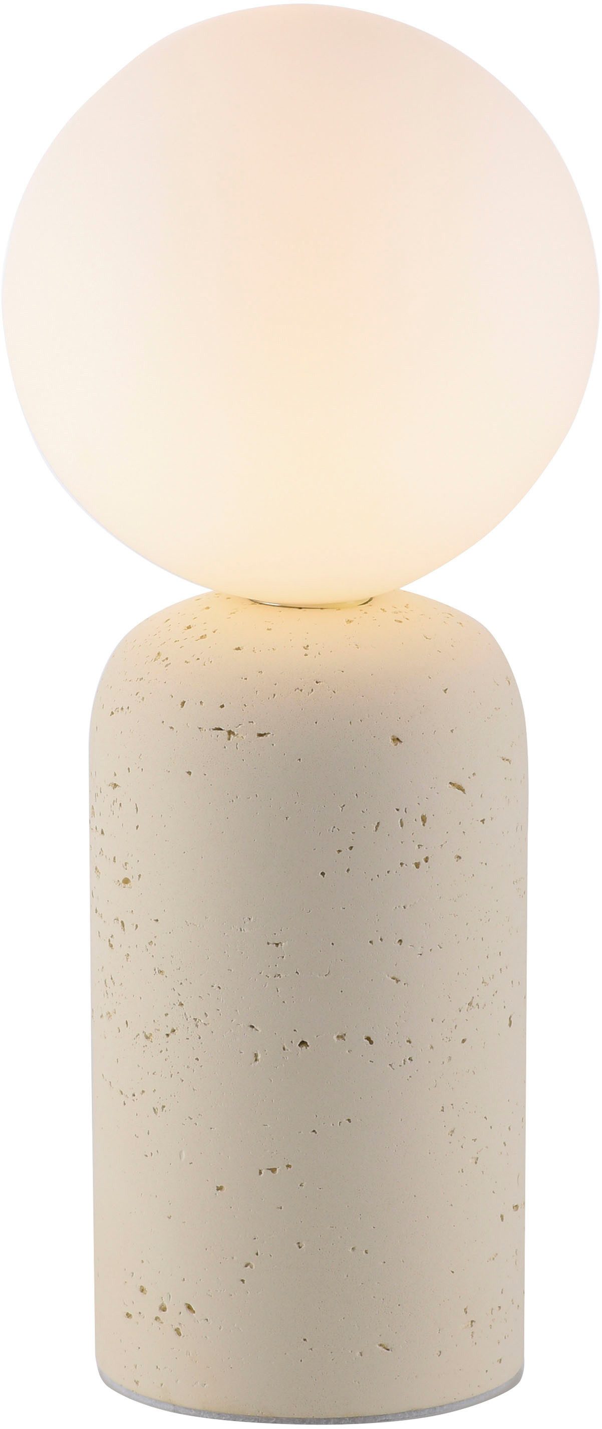 SCHÖNER WOHNEN-Kollektion LED Tischleuchte TRAVENTA, Ein-/Ausschalter, ohne Leuchtmittel, SCHÖNER WOHNEN Kollektion, Travertinoptik, Downlight