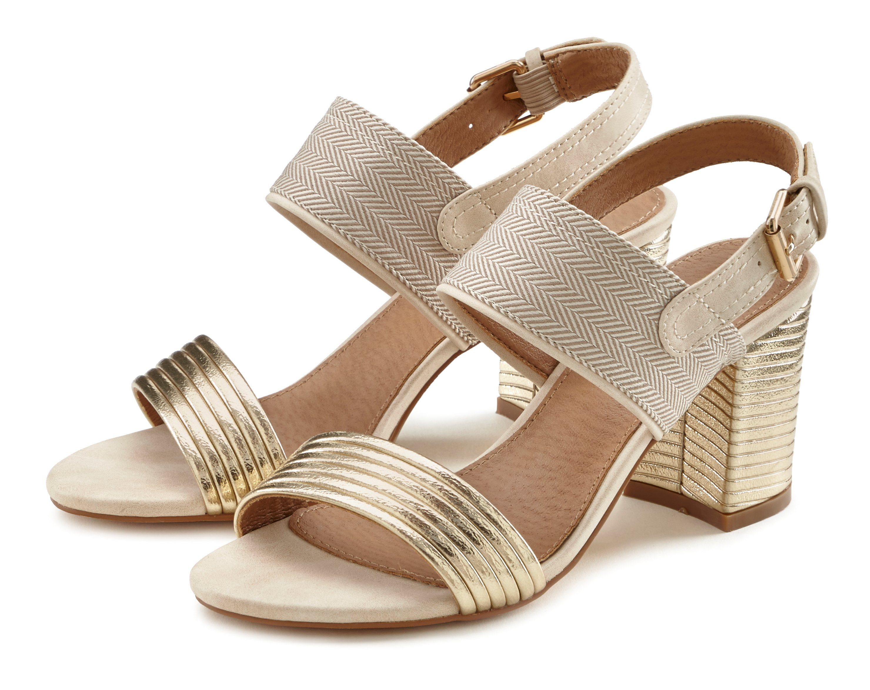 LASCANA Sandalette mit Blockabsatz VEGAN, Passt hervorragend zu vielen  Looks und Anlässen online kaufen | OTTO