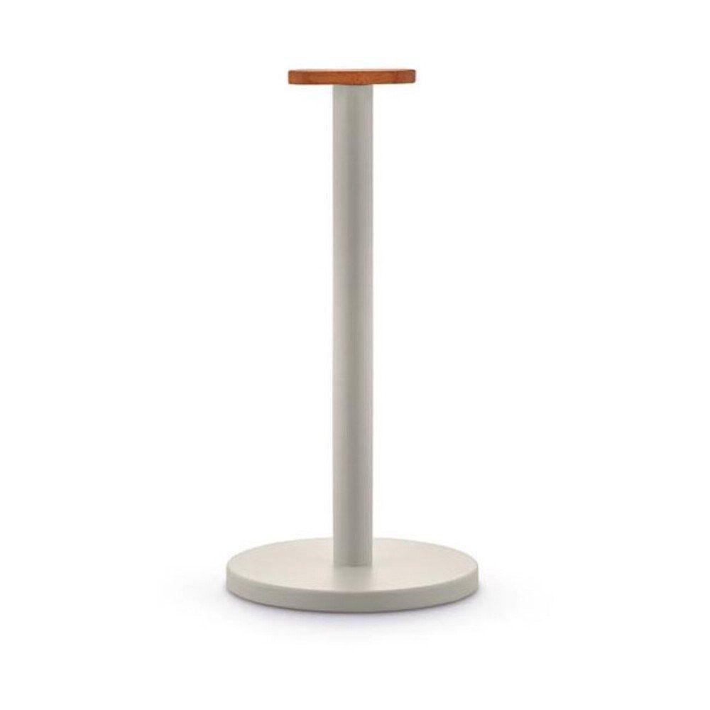 Alessi Küchenrollenhalter Küchenrollenhalter Mattina Warm Grey, (1-St), Küchenrollenhalter Mattina Warm Grey, Ø16cm, Bambus, grau