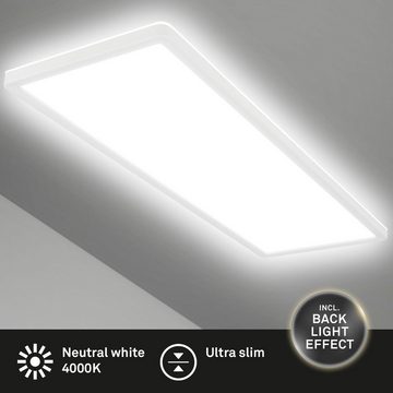 Briloner Leuchten LED Panel 7402416 SLIM, LED fest integriert, Neutralweiß, Deckenlampe, 58x20x3cm, Weiß, 22W, Wohnzimmer, Schlafzimmer, Küche