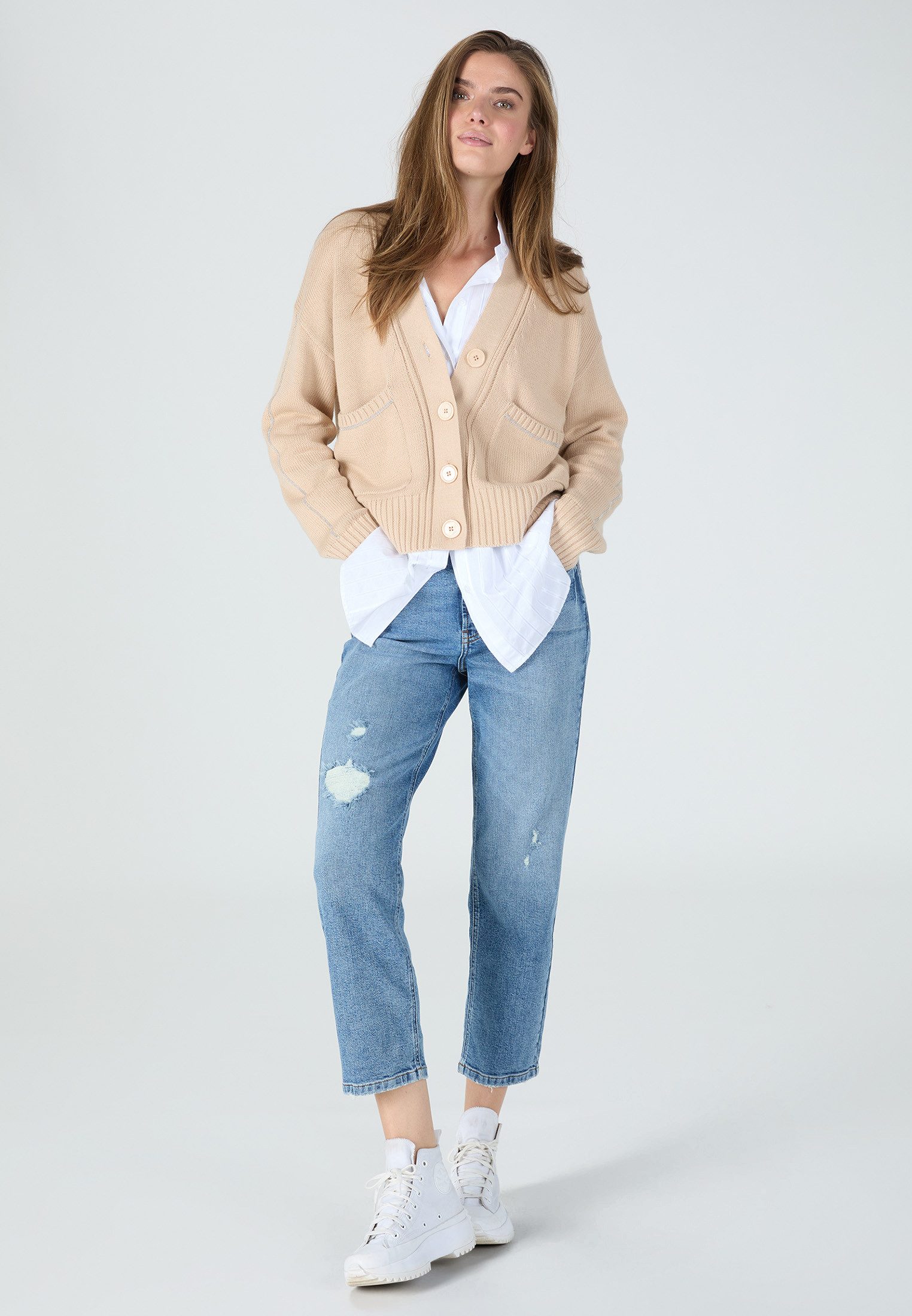 MARC AUREL Strickjacke aus Cashmere Mix günstig online kaufen