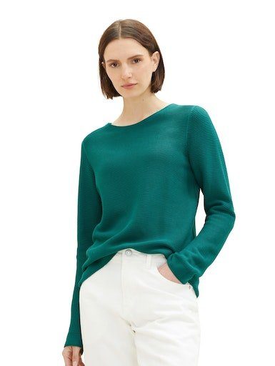 green ever in Streifen TOM Strickpullover Stuktur TAILOR