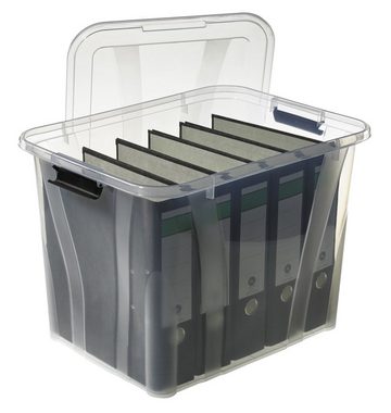 Logiplast Aufbewahrungsbox Premium Aufbewahrungsbox, 55 Liter (Spar-Set, 5 Stück), Clipverschluss zum einfachen verschließen
