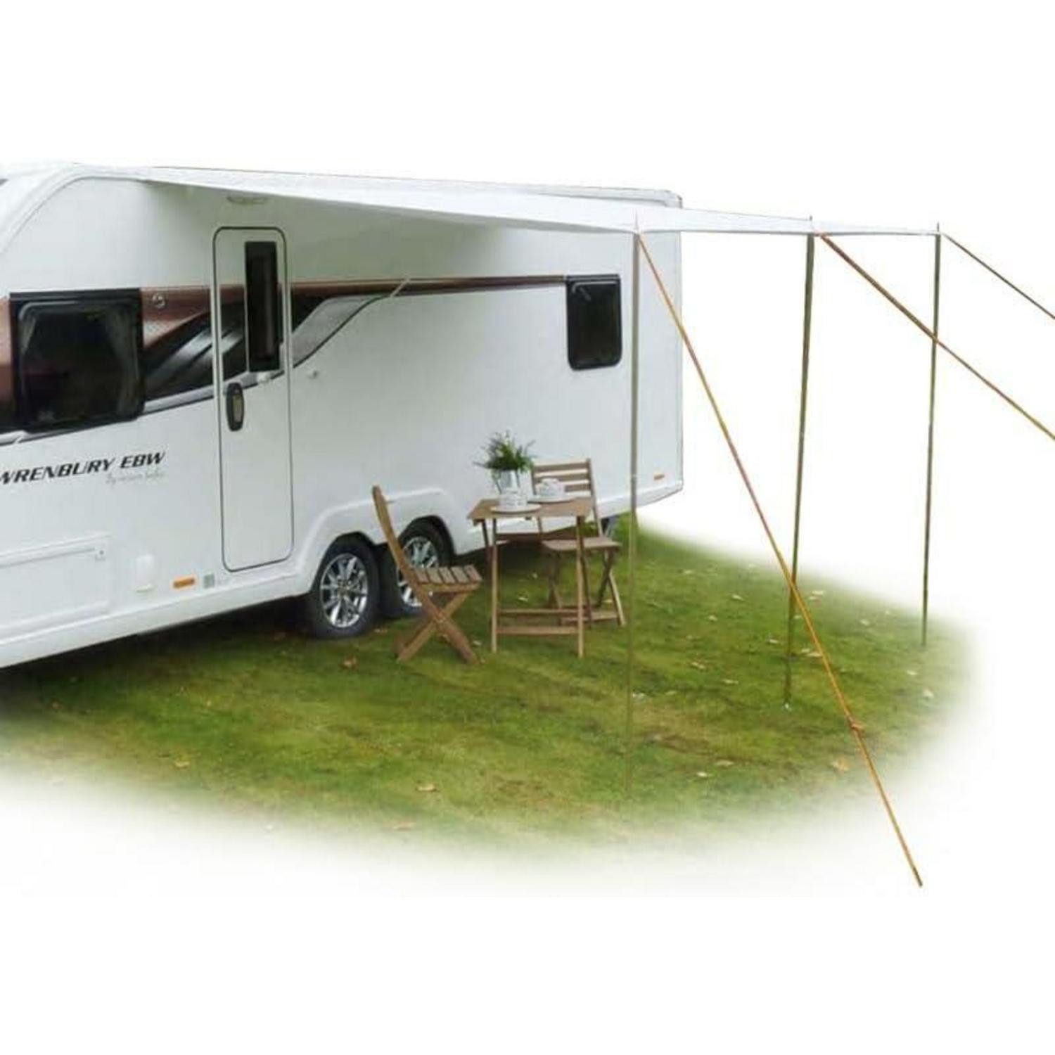 LuxusKollektion Tarp-Zelt Wohnwagen Sonnensegel Caravan Tarp 3,6x2,4m UV 50+ wasserdicht 5000mm