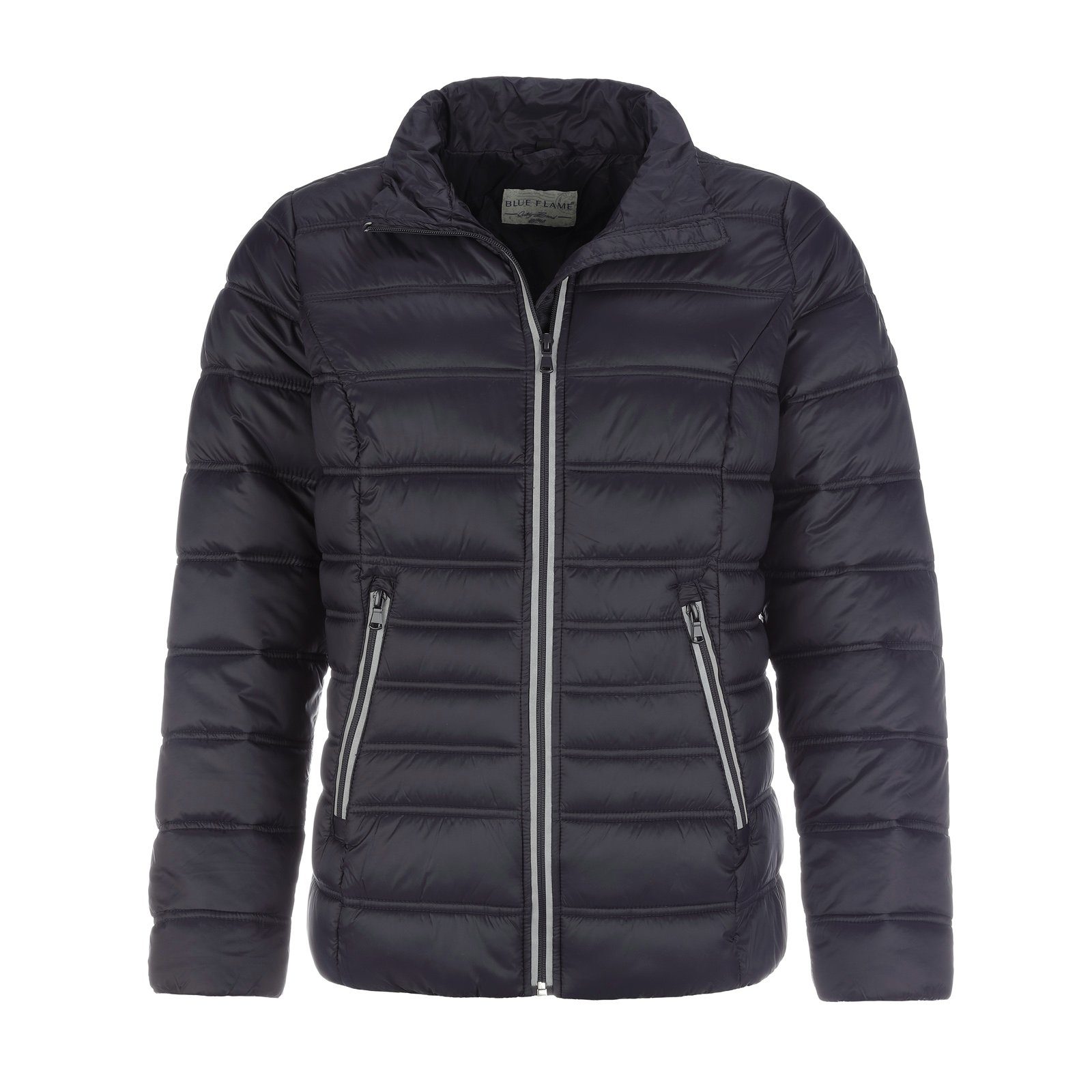 BLUE FLAME Steppjacke 60229 Damen Jacke ohne Kapuze – Gesteppt mit Stehkragen und Reißverschluss